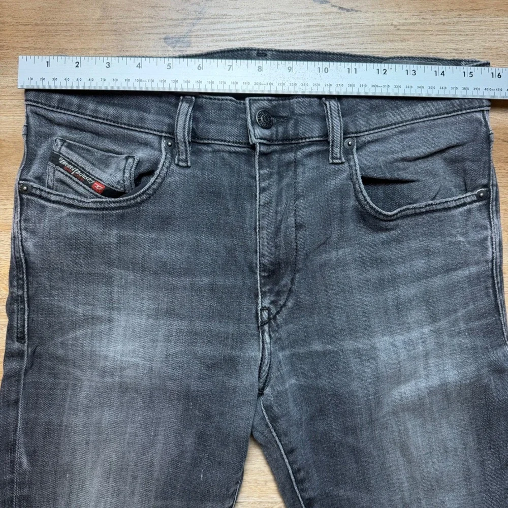 Diesel‎ D-Strukt Jeans Mens 32x32 Grey Slim Fit Distressed Faded Denim 0098B